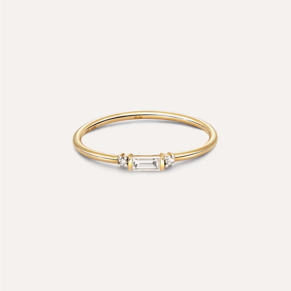 Kendra Scott 14K Gold and diamond Maria Ring  sz 7